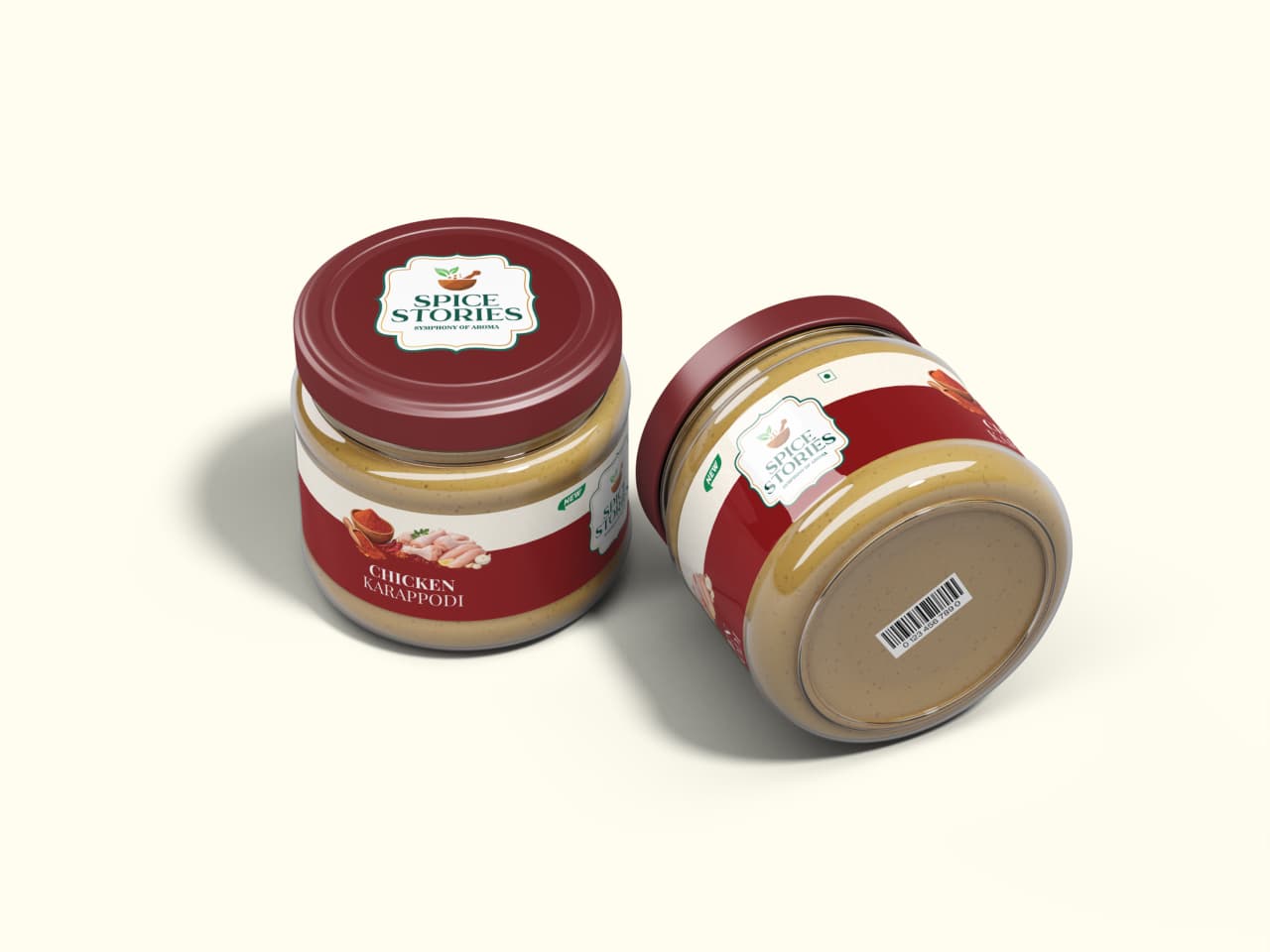 Spice Stories glass jar packaging mockup